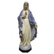 Mary w/Hand Outstretched 65in. - Lightweight Fiberglass Resin - Outdoor Statue