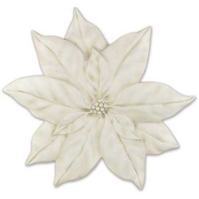 Poinsettia Plaque 25in. Fiberglass Indoor/Outdoor Garden Statue -  - F7390