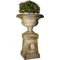 Weaved Classical Urn 19in. Fiberglass Resin Indoor/Outdoor Garden / Patio