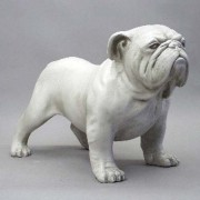Little Bulldog for Frontdoor / Porch Steps 7.5in. High Fiberglass Resin Indoor/Outdoor Garden