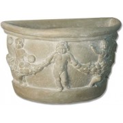 Gallo Half Urn 16in. Fiberglass Resin Indoor/Outdoor Garden / Patio