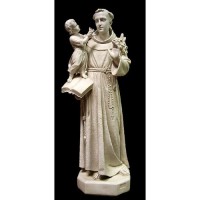 Saint Anthony With Child 53 In. Lightweight Fiberglass Resin - Outdoor Statue Saint Anthony With Child 53 In. Lightweight Fiberglass Resin - Outdoor Statue