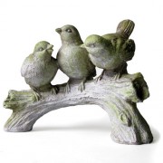 Three Singing Birds Fiberglass Resin Indoor/Outdoor Statue/Sculpture