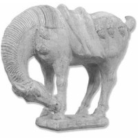 Oriental Horse 17 Fiber Stone Indoor/Outdoor Garden Statue