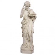 Saint John The Baptist /W Sheep On Book - Lightweight Fiberglass Resin - Statue
