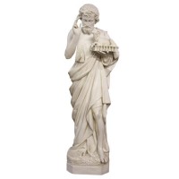 Saint John The Baptist /W Sheep On Book - Lightweight Fiberglass Resin - Statue