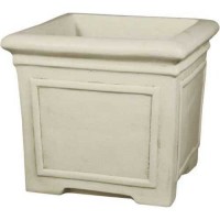 Square w/Line Pot 18in. - Fiberglass Resin - Indoor/Outdoor
