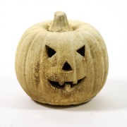 Small Jack-O-Lantern Fiber Stone Indoor/Outdoor Garden Statue Small Jack-O-Lantern Fiber Stone Indoor/Outdoor Garden Statue