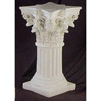 Corinthian Column Fiber Stone Indoor/Outdoor Garden Statue