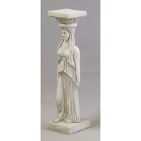 Caryatid 29in. Pedestal - Fiberglass Resin - Indoor/Outdoor Statue/Sculpture