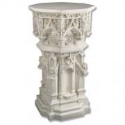 Cathedral Stand Pedestal Statue Display Base/Riser 44 In. Lightweight Lightweight Fiberglass Resin