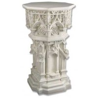 Cathedral Stand Pedestal Statue Display Base/Riser 44 In. Lightweight Lightweight Fiberglass Resin