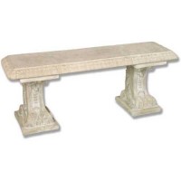 Antica Bench Complete 21in. Fiberglass Resin Indoor/Outdoor Garden Antica Bench Complete 21in. Fiberglass Resin Indoor/Outdoor Garden
