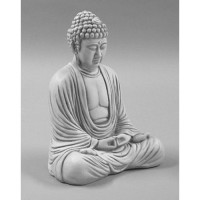 Meditating Buddha 18 Inch Lightweight Fiberglass Resin Indoor/Outdoor Statue