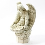 Fegana Angel Crouching Flowerpot 18 Inch Lightweight Fiberglass Resin Indoor/Outdoor Garden Statue