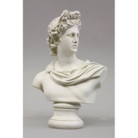 Apollo Bust Small 14in. High - Fiberglass Resin - Outdoor Statue