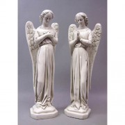 Angel's Cari Medium 21in. (Set) Lightweight Fiberglass Resin - Indoor/Outdoor Statue