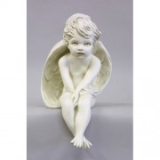 Meditation Cherub 15in. Medium - Fiberglass Resin - Outdoor Statue