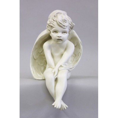 Meditation Cherub 15in. Medium - Fiberglass - Outdoor Statue -  - F91B