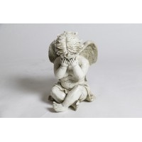 Peekaboo Cherub Fiberglass Resin Indoor/Outdoor Garden