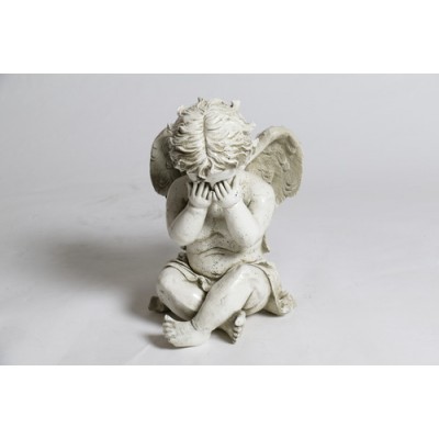 Peekaboo Cherub Fiberglass Indoor/Outdoor Garden -  - F9156