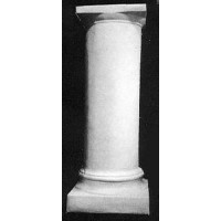 Grecian (Worn Tex) Column 42in. - Lightweight Fiberglass Resin - Outdoor Statue