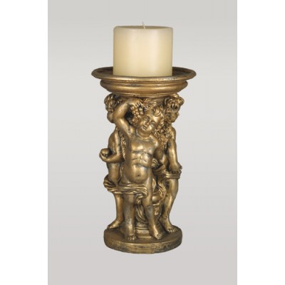 Verona Cherub Candle Holder 12in. Fiberglass Indoor/Outdoor -  - F2387