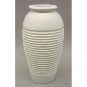 Mediterranean Ribbed Urn 42in. Fiberglass Resin Indoor/Outdoor Garden / Patio