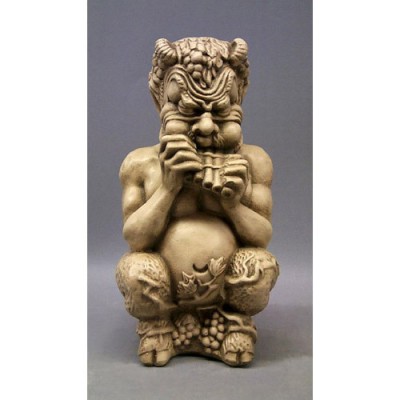 Chubby Greek Pan 14in. Fiberglass Indoor/Outdoor Garden Statue -  - F68394