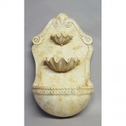 Double Seashell Wall Fountain 24in. Fiberglass Resin Outdoor Statue