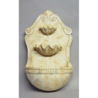 Double Seashell Wall Fountain 24in. Fiberglass Resin Outdoor Statue
