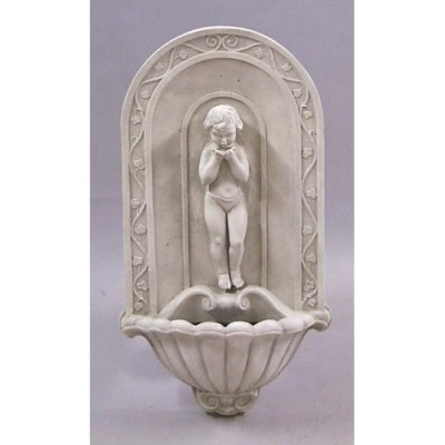 Blowing Kiss Wall Fountain Fiberglass Outdoor Wall Mount Statue -  - FDS422