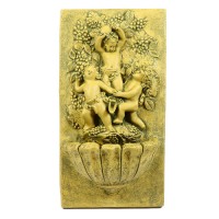 Bacchanale Denfants Fountain Fiberglass Resin Outdoor Wall Mount Statue
