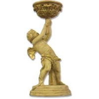 Burden Angel Candleholder - Lightweight Fiberglass Resin - Indoor/Outdoor Statue