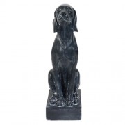 Watchful Dog for Frontdoor / Porch Steps Fiberglass Resin Indoor/Outdoor Garden Statue