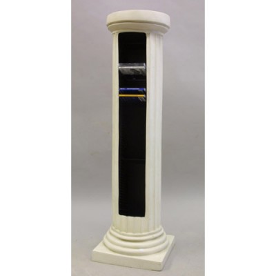 Doric Column CD Rack Fiberglass Elegant Compact Disc Storage Holder -  - F49932