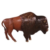 Buffalo Lifesize 6ft - Fiberglass Resin - Indoor/Outdoor Garden Statue