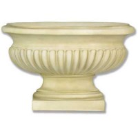 Oval Flute Vase 9in. Fiberglass Resin Indoor/Outdoor Statuary
