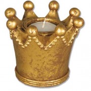 King Crown Candleholder 3.5H Lightweight Fiberglass Resin Indoor/Outdoor Church Statuary