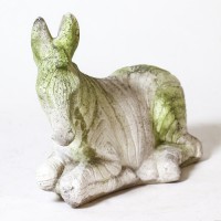 Sitting Zebra Fiber Stone Indoor/Outdoor Garden Statue
