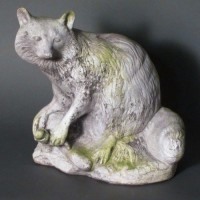 River Raccoon Fiberglass Resin Indoor/Outdoor Garden Statue/Sculpture