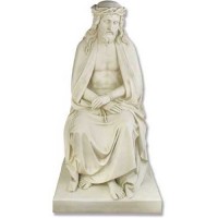 Seated Christ Lightweight Fiberglass Resin Indoor/Outdoor Church Statuary/Sculpture