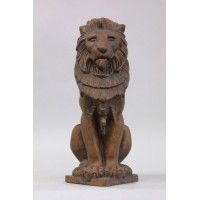 Guardian Lion 13 Fiber Stone Indoor/Outdoor Garden Statue