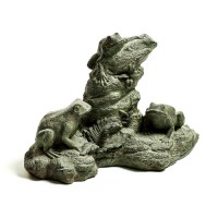 Frog Trio Fiberglass Resin Indoor/Outdoor Statuary