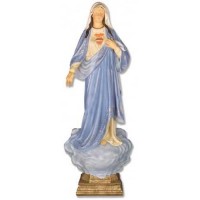 Immaculate Heart Of Mary - 39in. Realistic Lightweight Fiberglass Resin - Statue