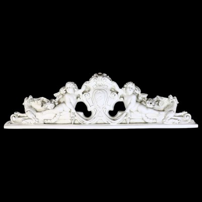 Devonshire Wall Pediment 40in. W Fiberglass - Outdoor Statue - - F69788 Devonshire Wall Pediment 40in. W Fiberglass - Outdoor Statue - - F69788