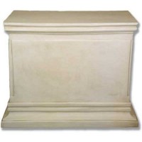 Rectangular Panel Pedestal 43x21x30in. Lightweight Fiberglass Resin In/Outdoor Statue