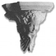 Angel Face Bracket - Small - Fiberglass Resin - Indoor/Outdoor Statue