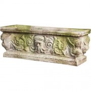 Greenman Rectangle Urn 11in. Fiberglass Resin Indoor/Outdoor Garden / Patio