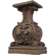 Hilger Decorative Statue Display Base/Riser 18in. - Lightweight Fiberglass Resin